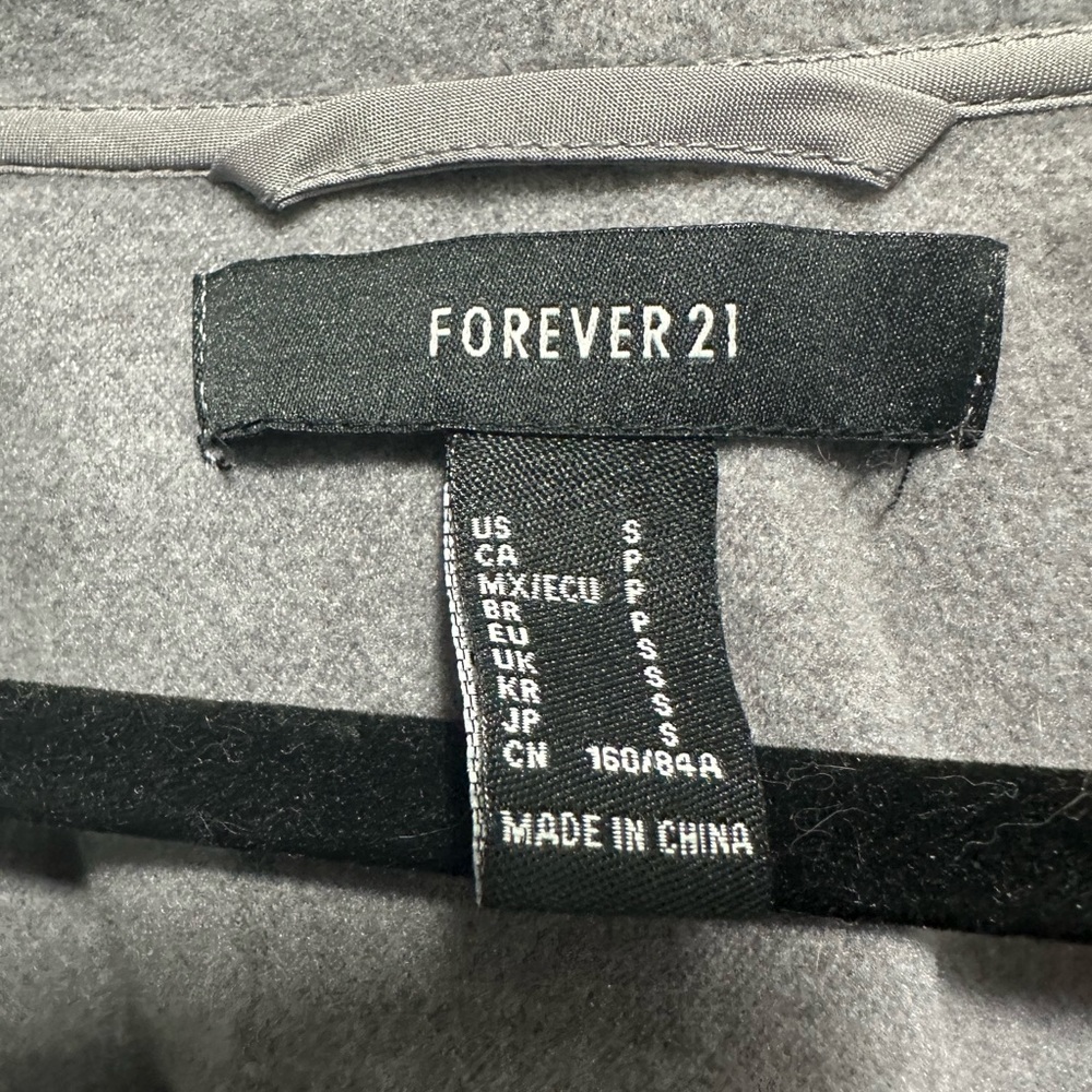 Vintage Y2K Forever 21 Women's Gray Trench Coat - Picture 9 of 10